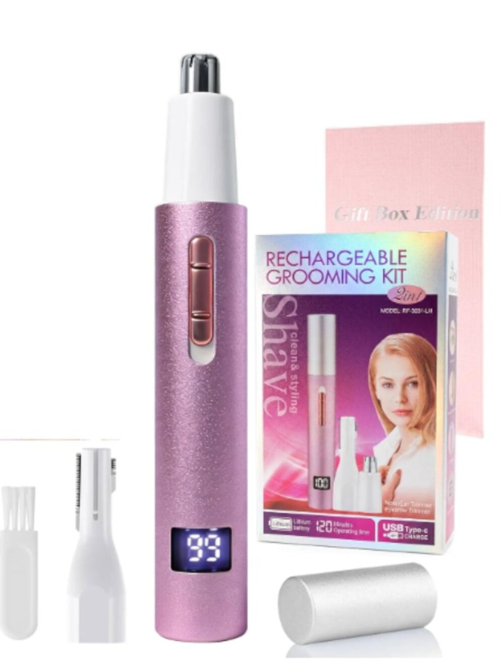 NEW Rechargeable Grooming Kit 2in1 | Pink